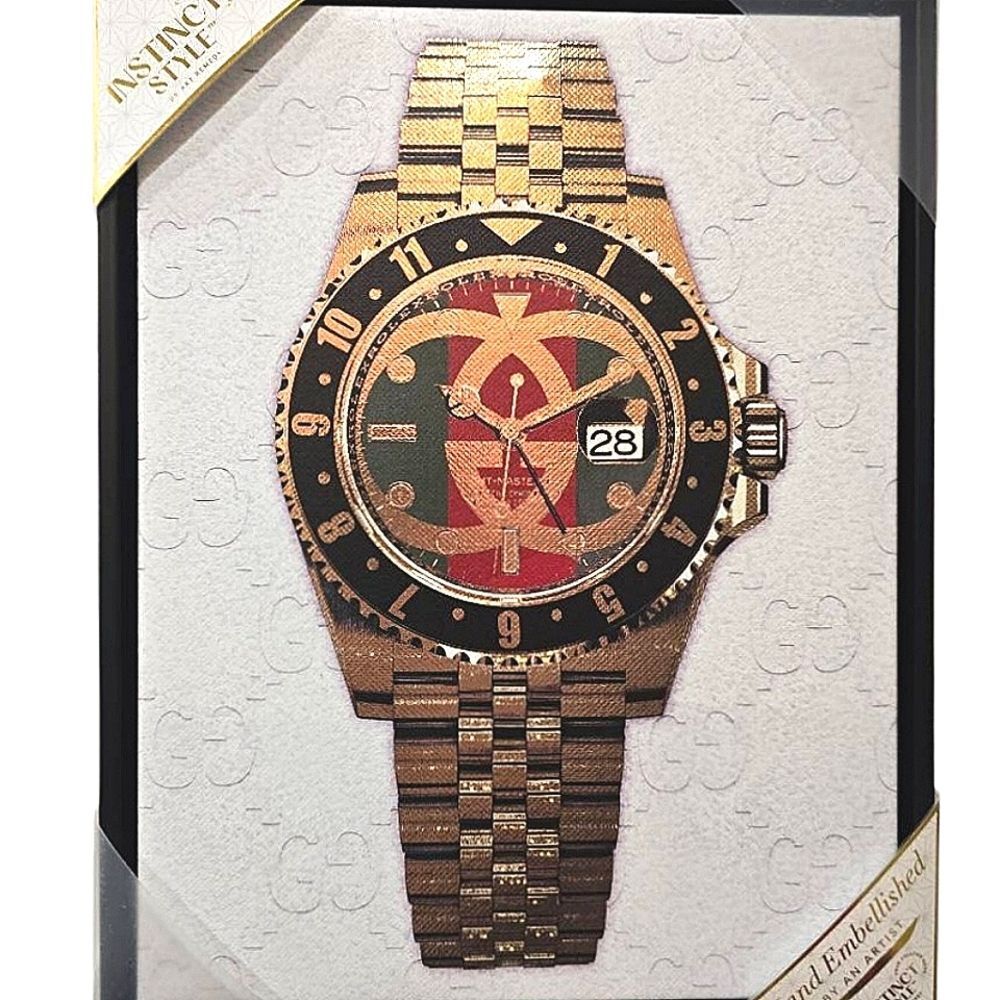 Instinct Style Gucci Time Piece Framed Canvas Wall Decor